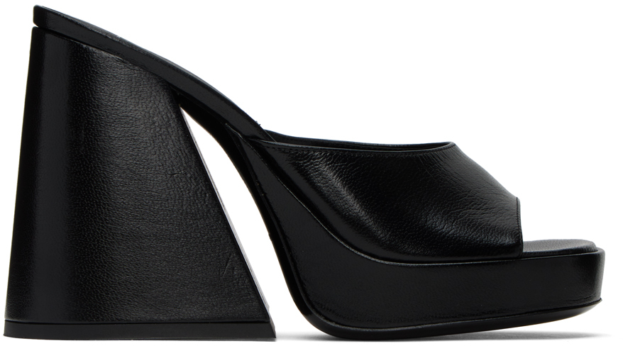 SIMONMILLER Black Slice Heeled Sandals