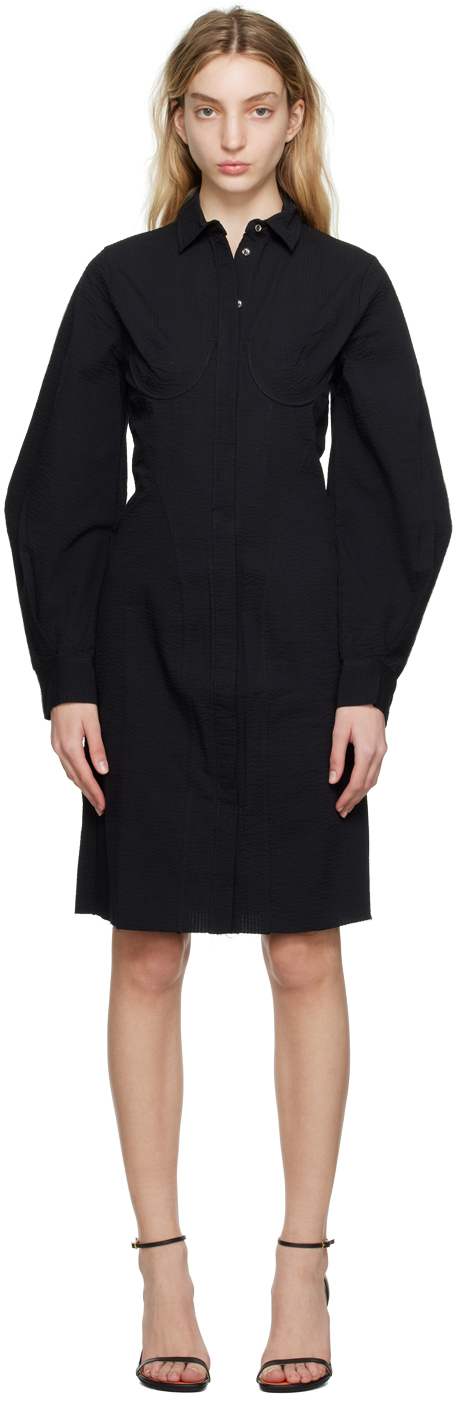 Black Corset Minidress by Marques Almeida on Sale