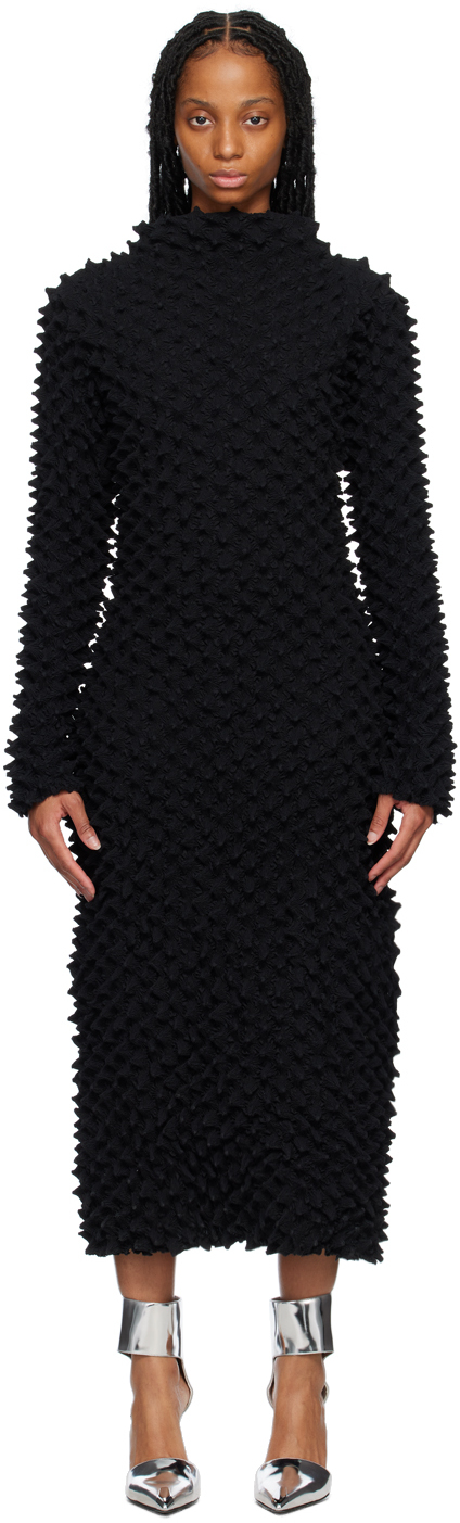 Black Spiked Maxi Dress