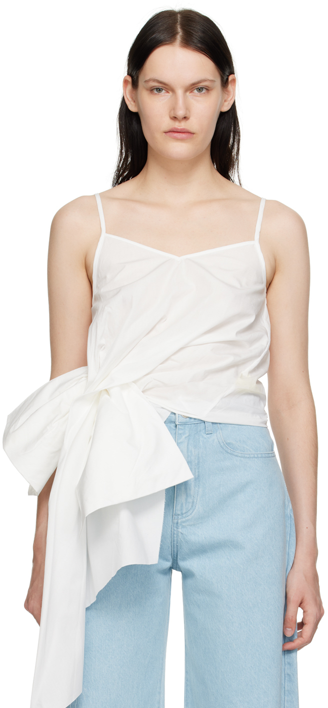 White Asymmetrical Camisole