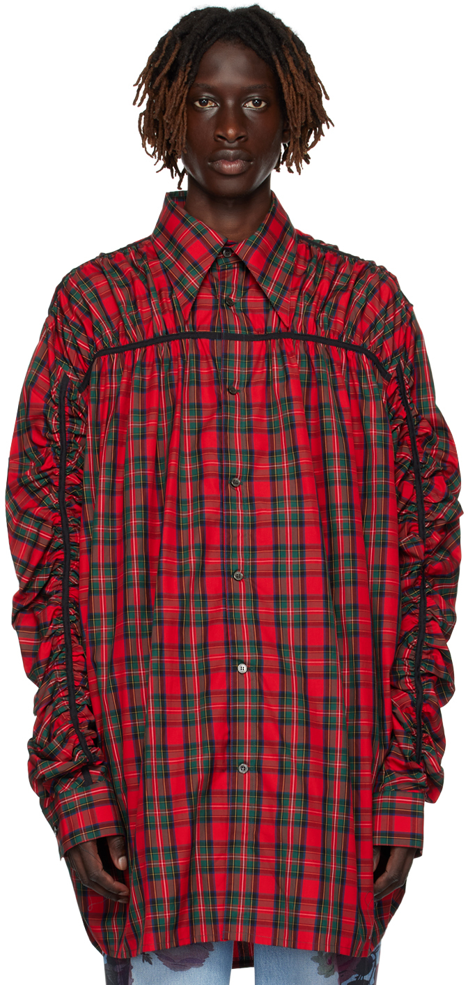 Kidill Red & Green Check Shirt In Red Check