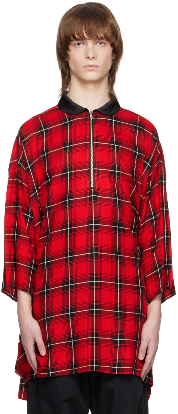 KIDILL Red Half-Zip Shirt