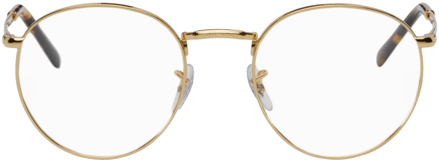 Ray Ban Gold Round Glasses
