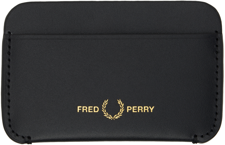 Fred Perry Black Stamp Card Holder In 102 Black