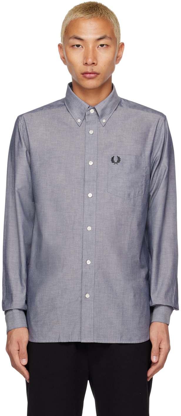 Fred Perry Gray M4695 Shirt In 102 Black