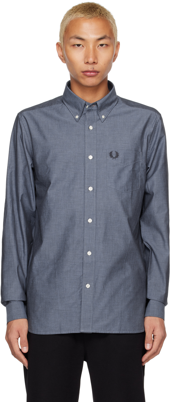 Fred Perry Navy M4695 Shirt In 608 Navy