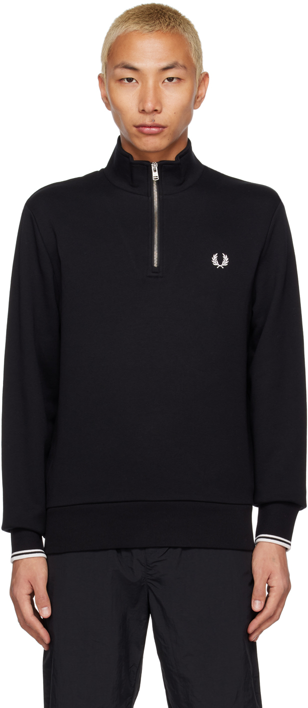 FRED PERRY BLACK M3574 SWEATER