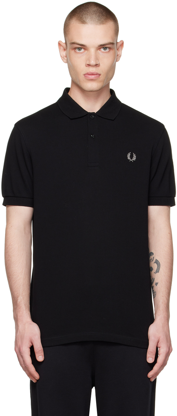 Black Garment Dye Polo Ssense Uomo Abbigliamento Top e t-shirt T-shirt Polo 