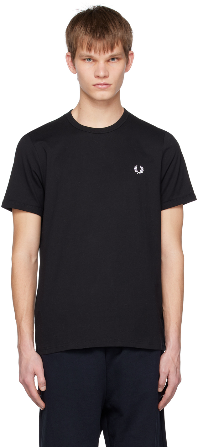 Fred Perry: Black Ringer T-Shirt | SSENSE