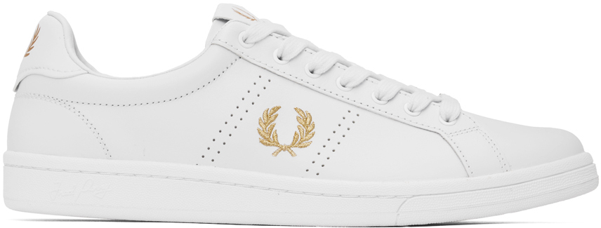 Fred Perry White B721 Sneakers In 134 White