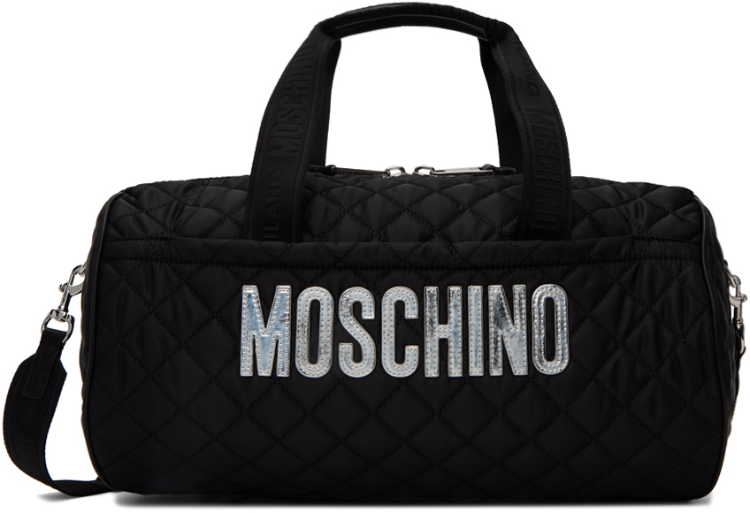 Moschino Black Quilted Duffle Bag