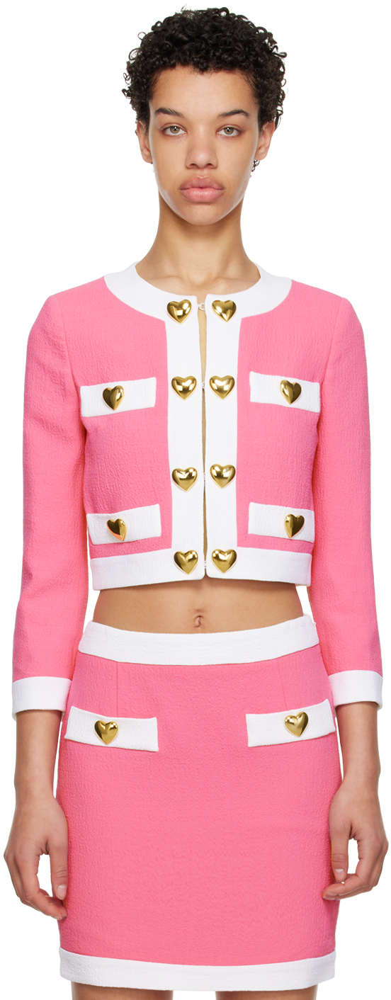 Pink Heart Buttons Jacket