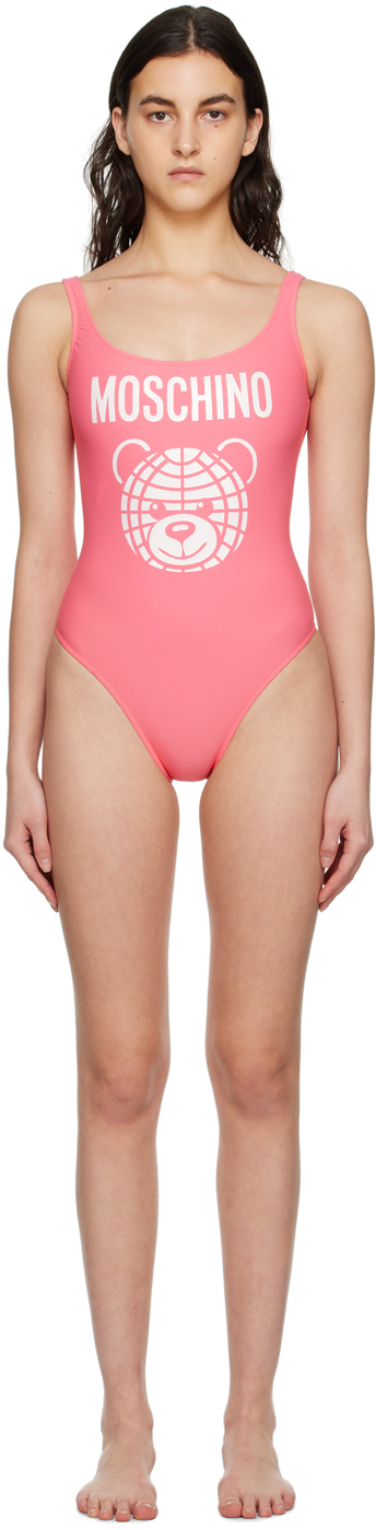MOSCHINO PINK TEDDY ONE-PIECE SWIMSUIT