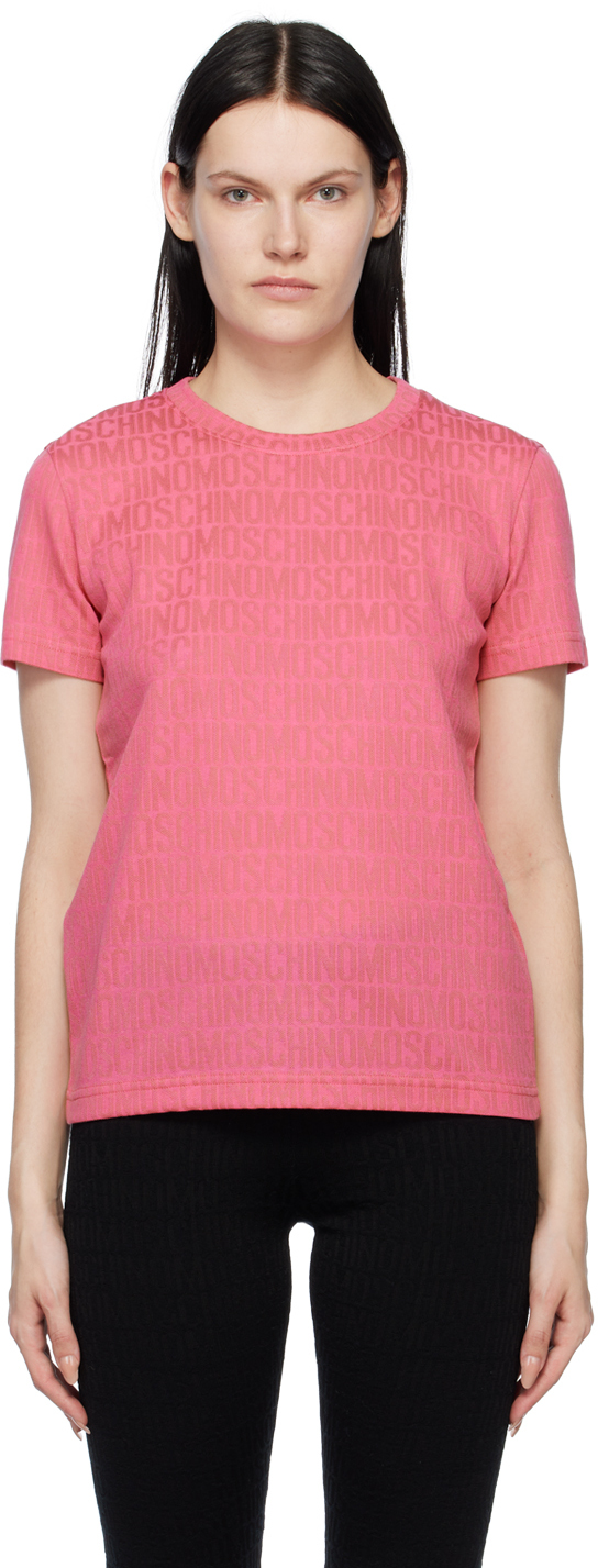 Moschino Pink Allover T-Shirt