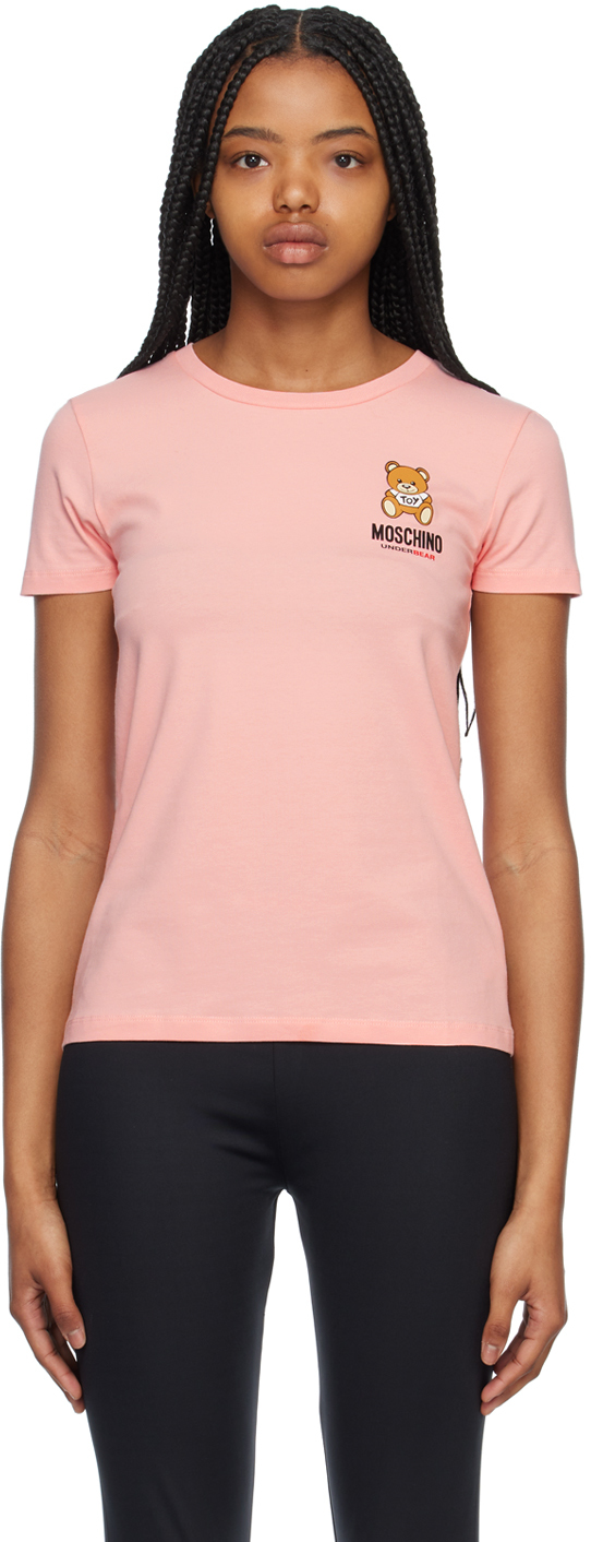 Moschino Pink Printed T-shirt In 0227 Pink