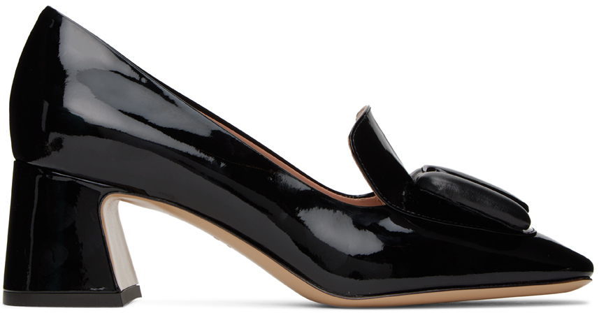 Moschino Bow-detail Polished Pumps In Black