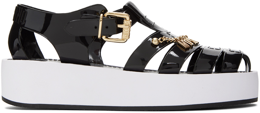 Black Jelly Sandals