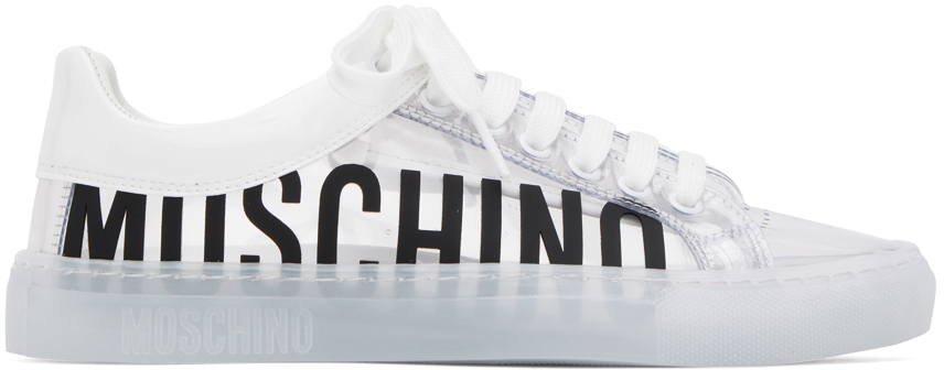 Shop Moschino Transparent Logo Sneakers In 99b * Fantasy Color