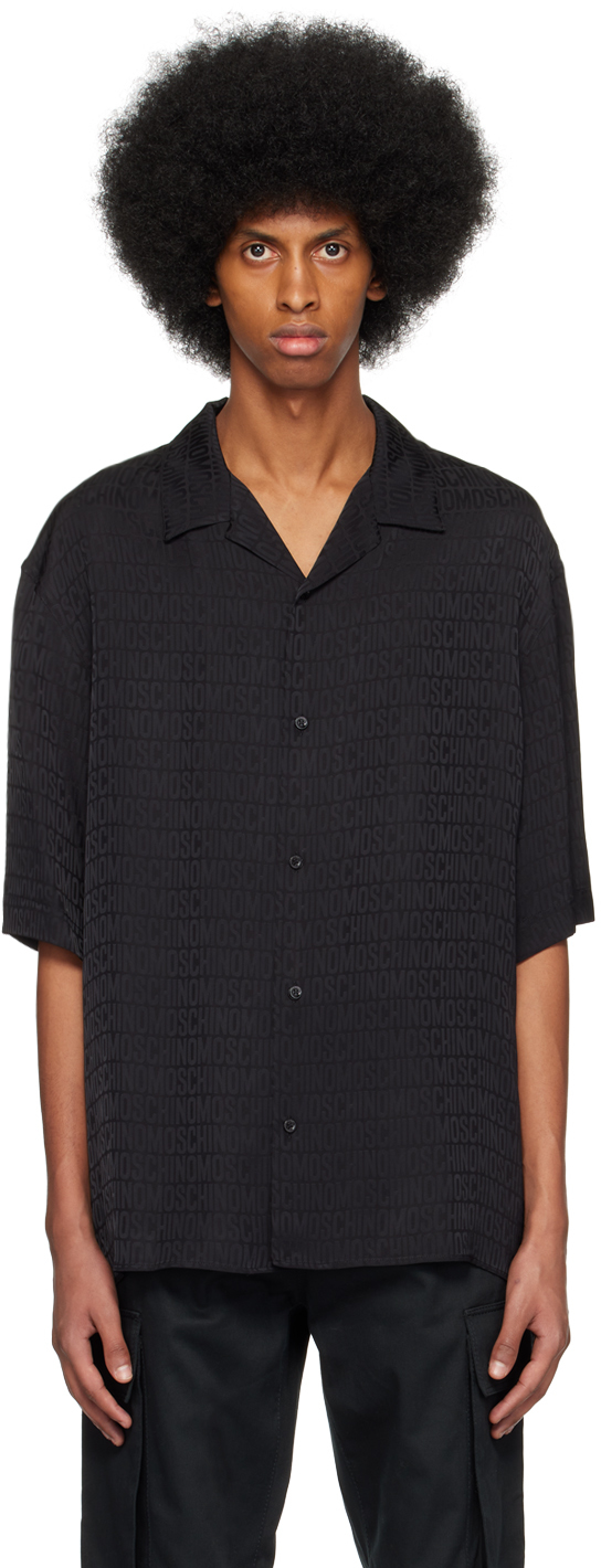 Moschino: Black Button Up Shirt | SSENSE Canada