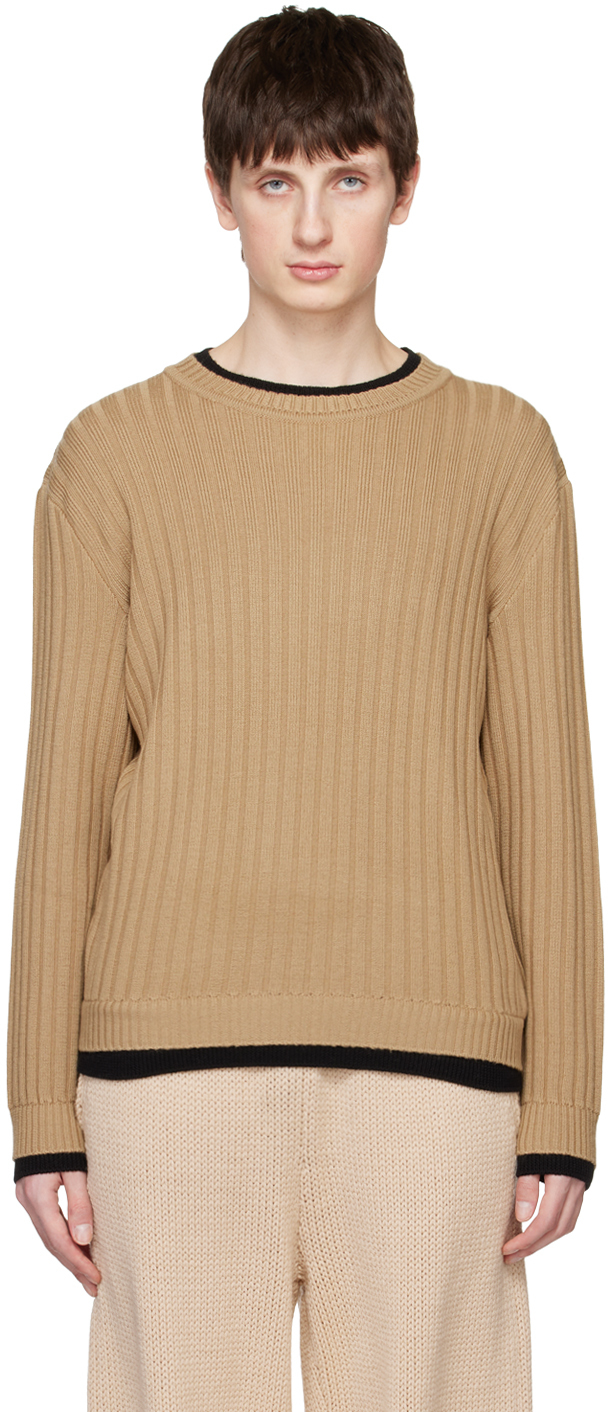 Moschino Brown Layered Jumper In J0084 Brown