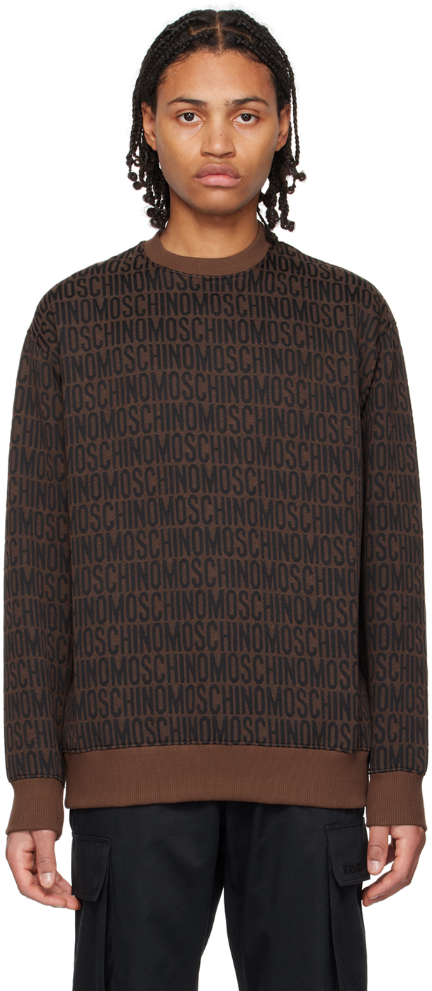 Moschino Brown & Black Crewneck Sweatshirt
