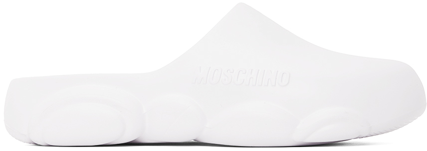 Moschino White Gummy Bear Sandals In 100 Bianco
