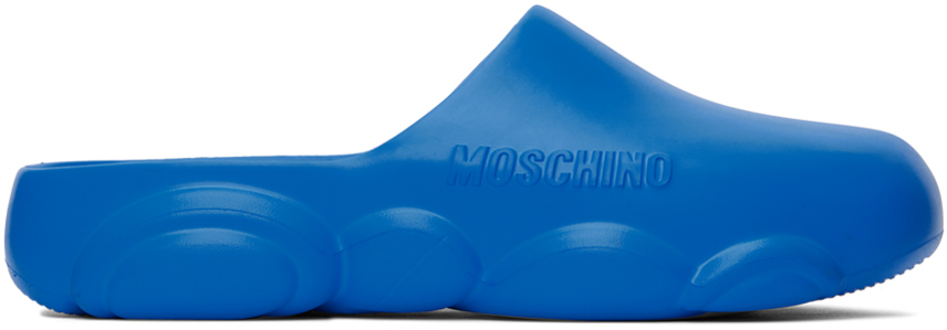 Moschino Blue Gummy Bear Mules In 709 Cobalto
