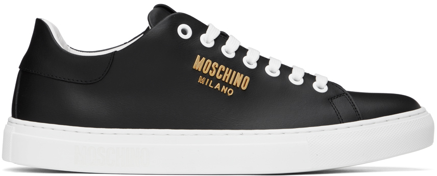 Moschino Black Logo Hardware Sneakers