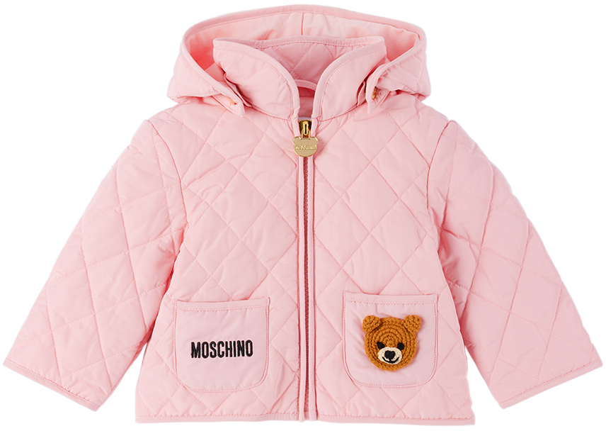 Moschino Baby Pink Detachable Hood Jacket