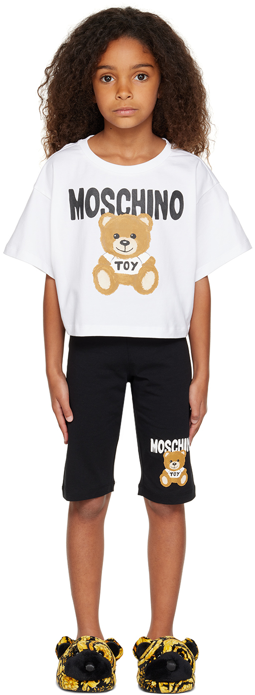 Moschino Kids Black & White Teddy Bear T-Shirt & Shorts Set
