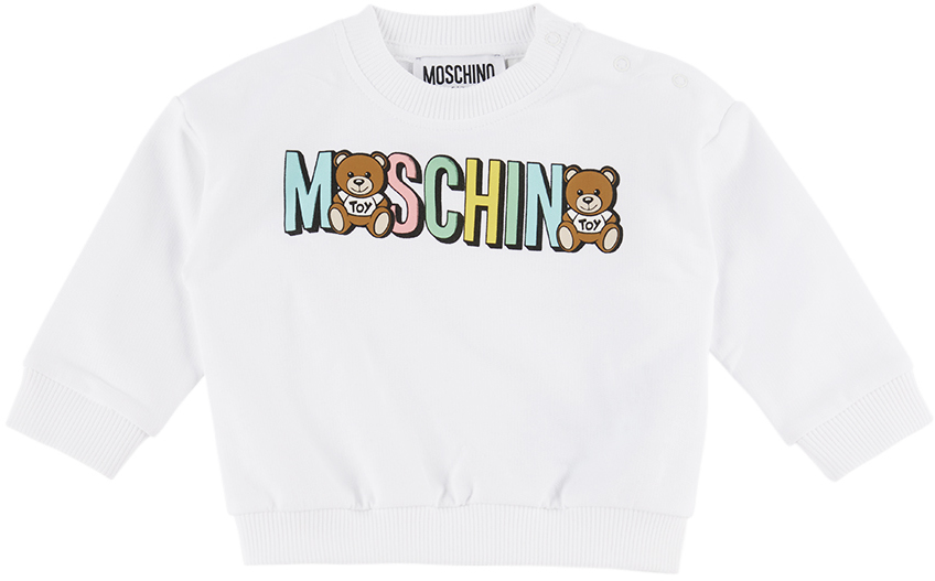 Moschino Baby White Graphic Sweatshirt