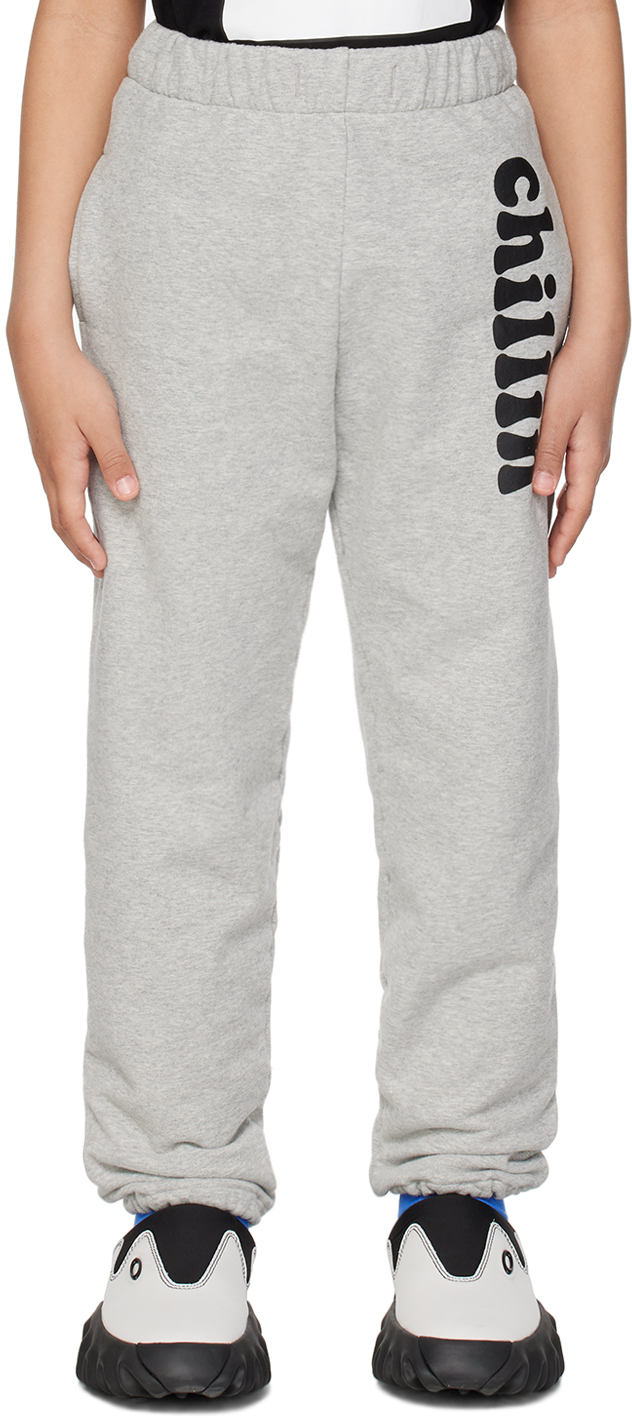 Nzkidzzz Kids Grey 'chillin' Lounge Trousers In Grey