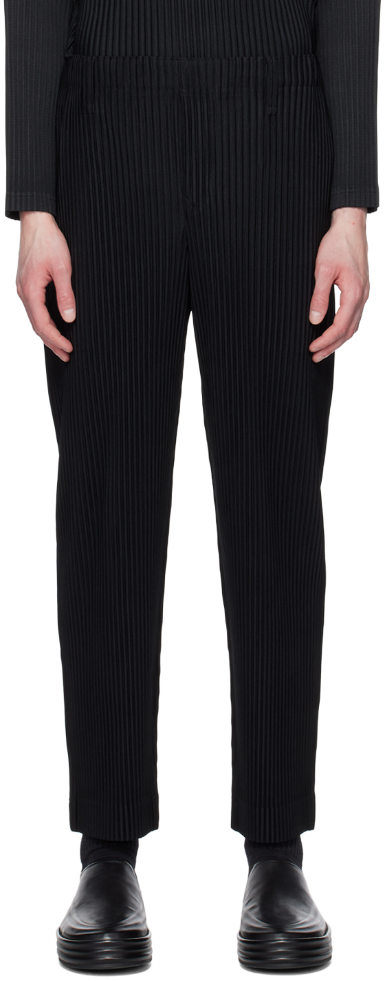 Homme Plissé Issey Miyake Black Tailored Pleats 2 Trousers | Smart