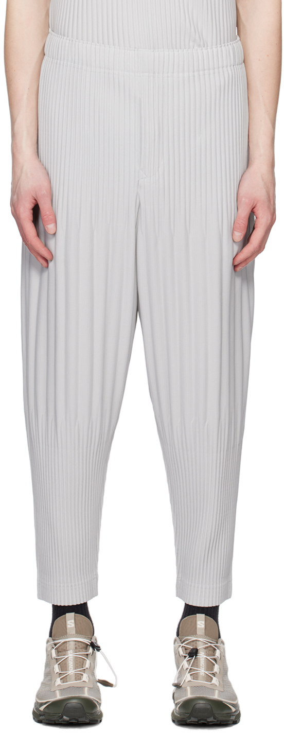 Homme Plissé Issey Miyake Gray Basics Trousers | Smart Closet