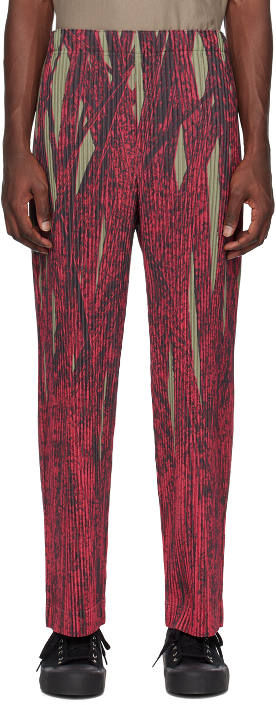 Issey Miyake Red Grass Field Trousers In Nude