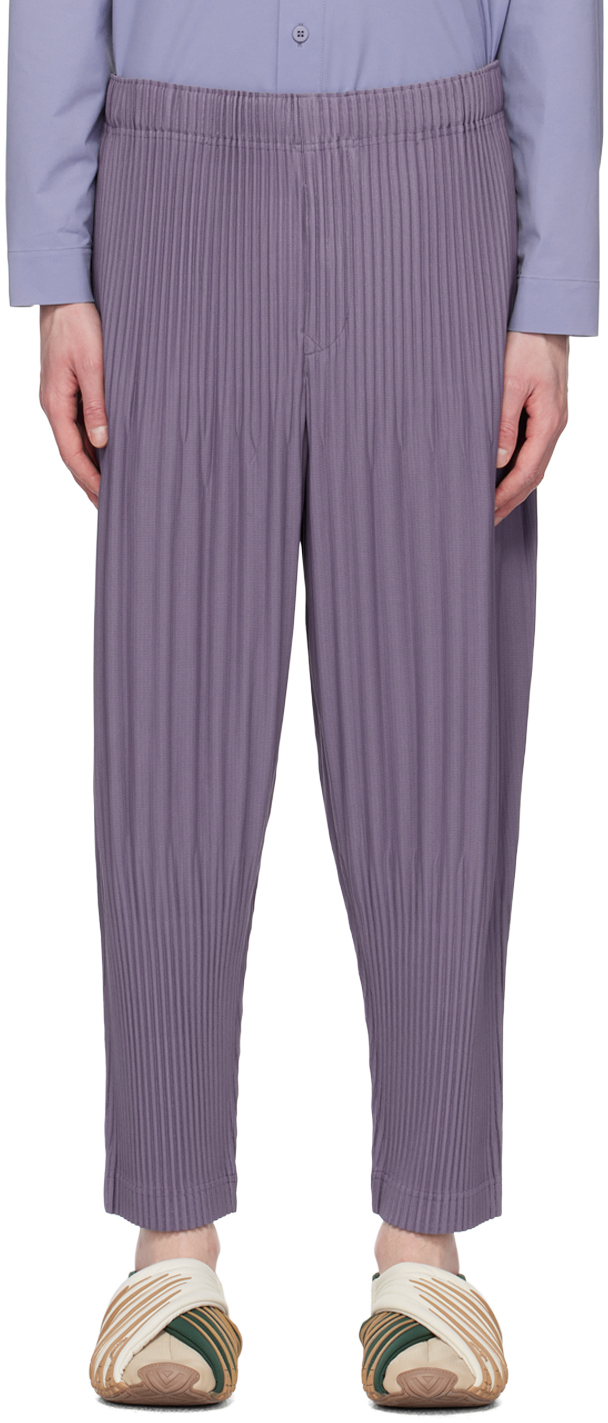 Issey Miyake Purple Monthly Color February Trousers In 82-purple Gray