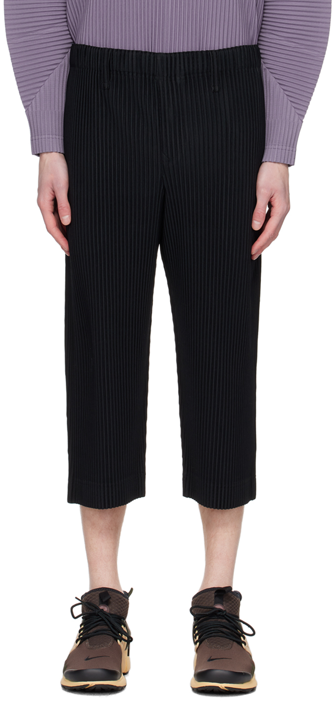 Issey Miyake Black Tailored Pleats 1 Trousers In 15-black