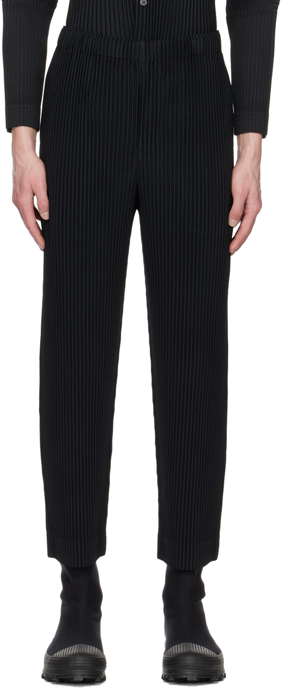 Homme Plissé Issey Miyake: Black Monthly Color March Trousers | SSENSE