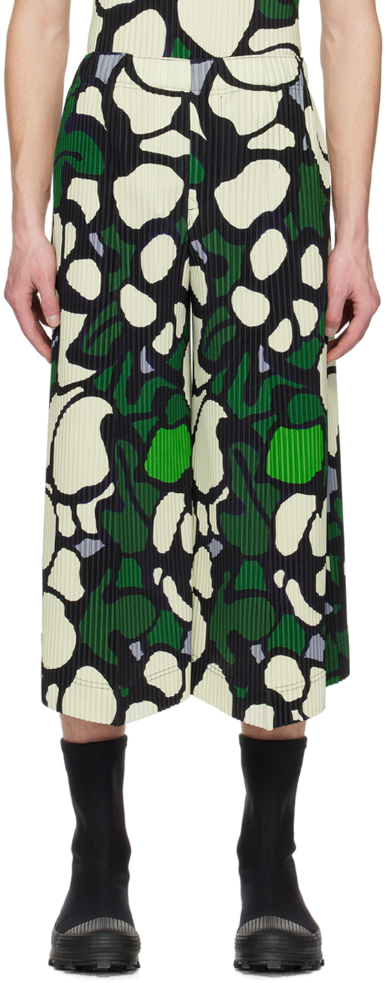 Issey Miyake Off-white Printed Trousers In 01-white