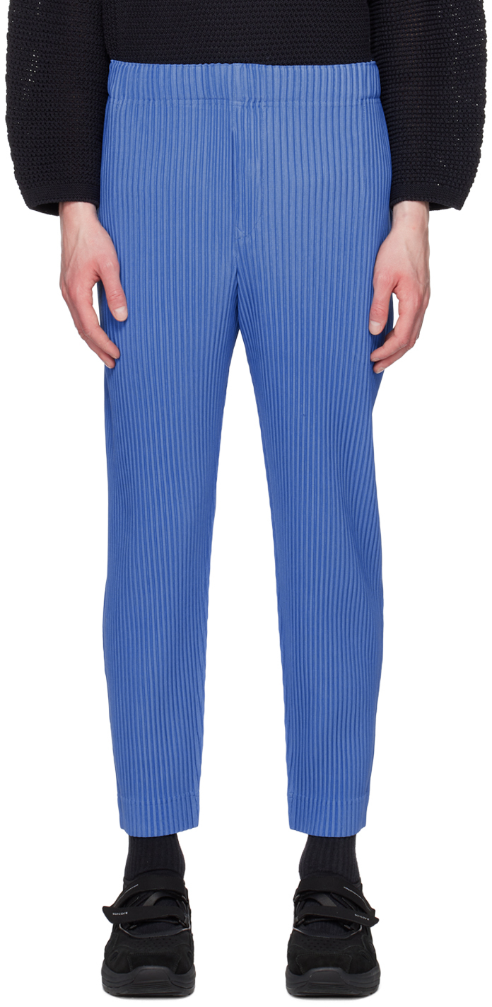 Issey Miyake Blue Monthly Color April Trousers In 73-nemophila Blue