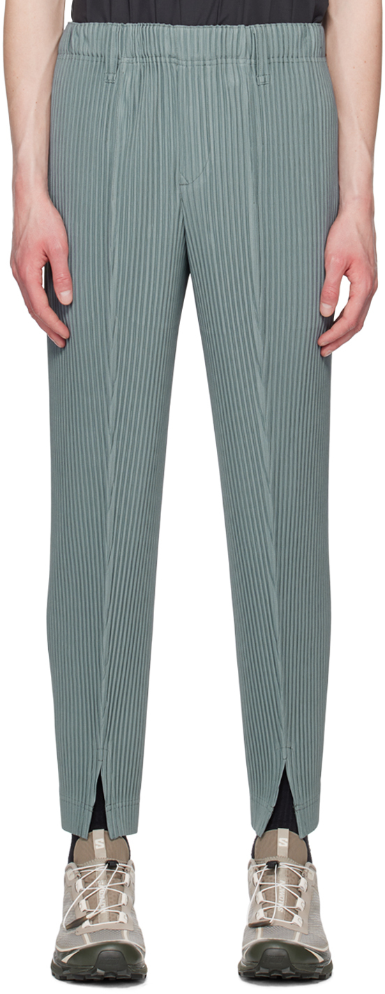 Green Tailored Pleats 2 Trousers