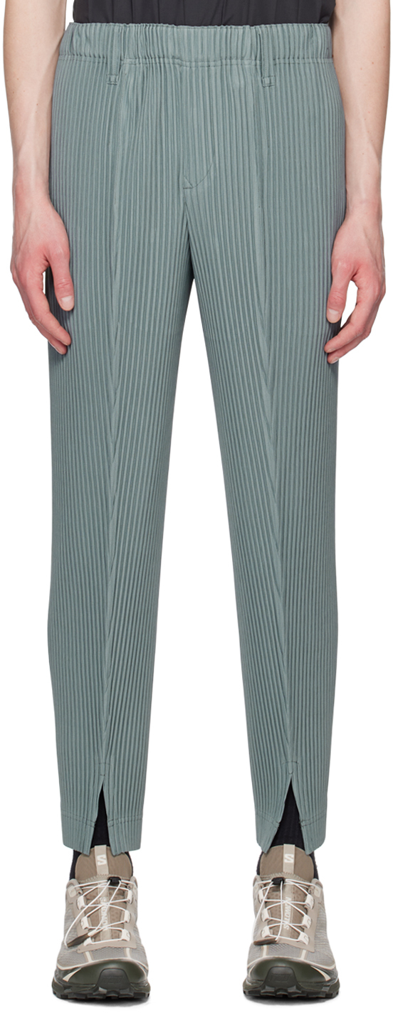 HOMME PLISSÉ ISSEY MIYAKE: Green Tailored Pleats 2 Trousers