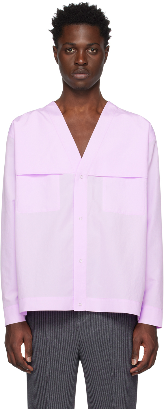 Issey Miyake Purple Light Shirt In 21-light Pink