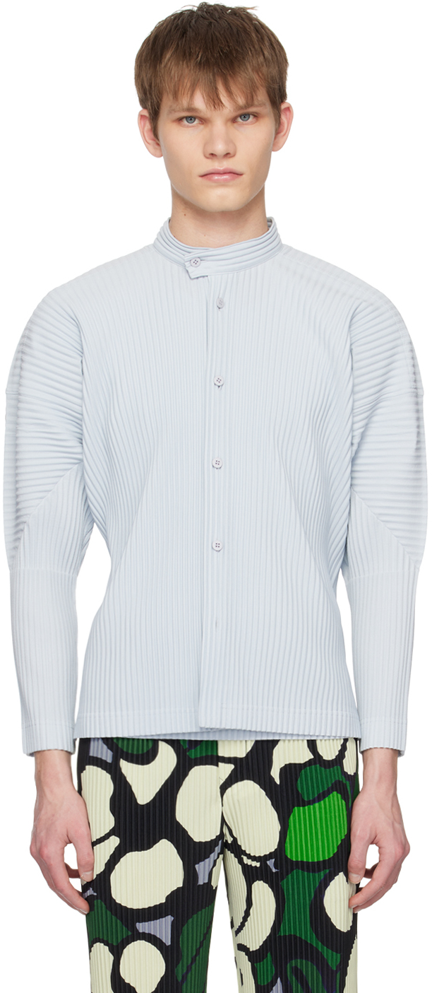 HOMME PLISSÉ ISSEY MIYAKE: Gray Monthly Color March Shirt | SSENSE