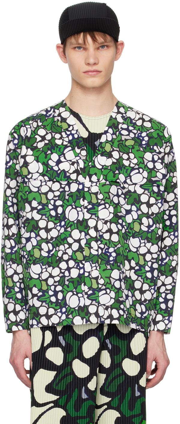 Green Printed Shirt