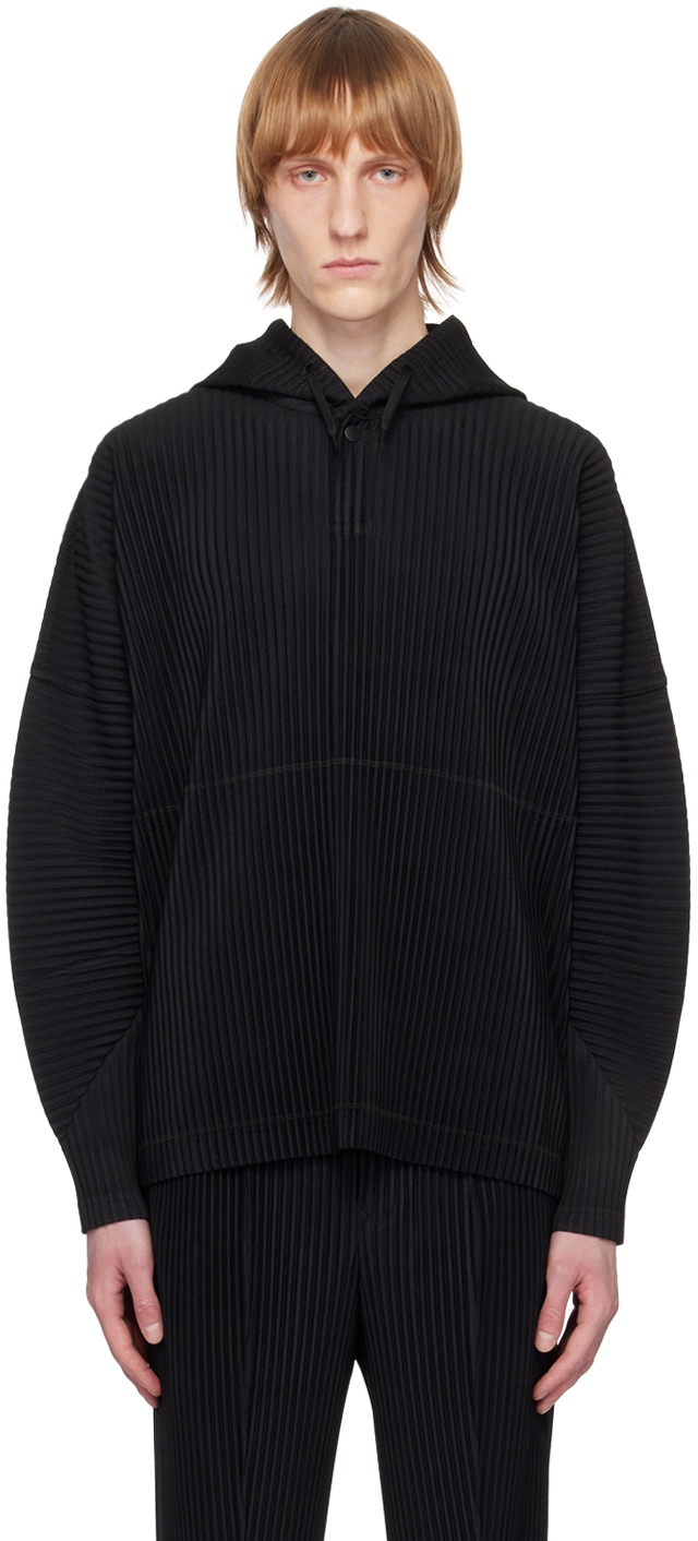 HOMME PLISSÉ ISSEY MIYAKE: Black Monthly Color February Hoodie | SSENSE