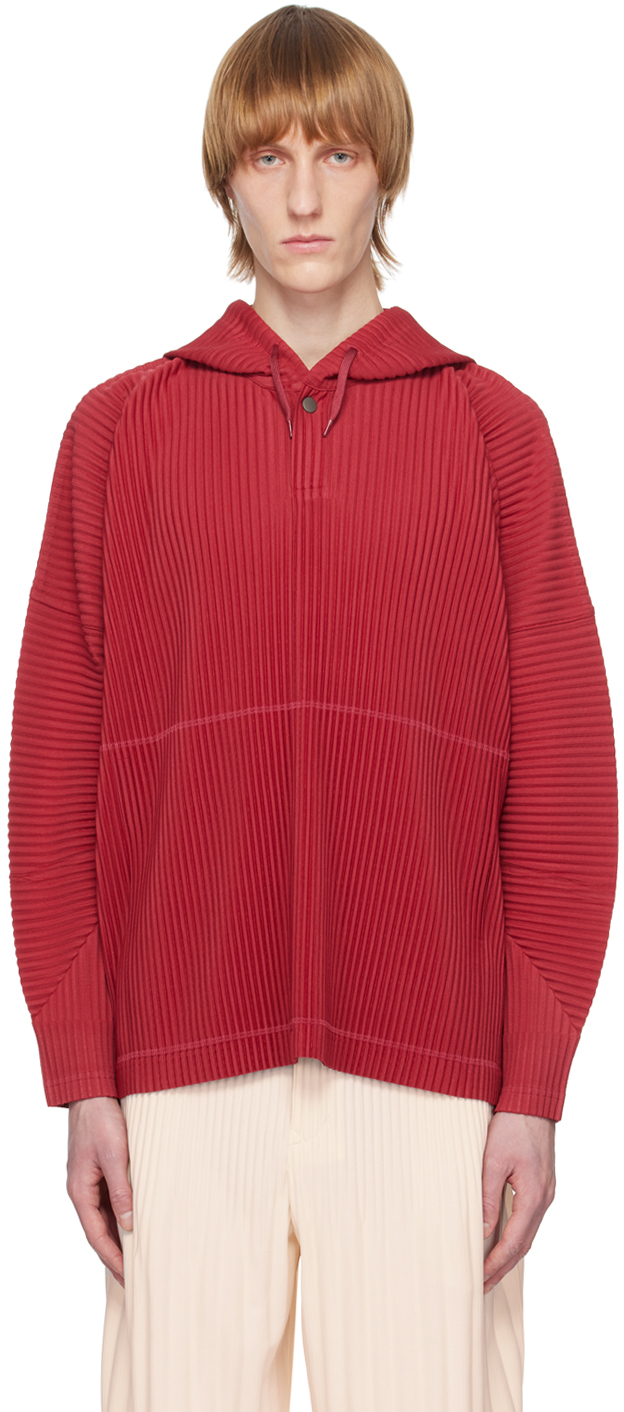 Issey Miyake Red Monthly Color February Hoodie In 27-plum Red