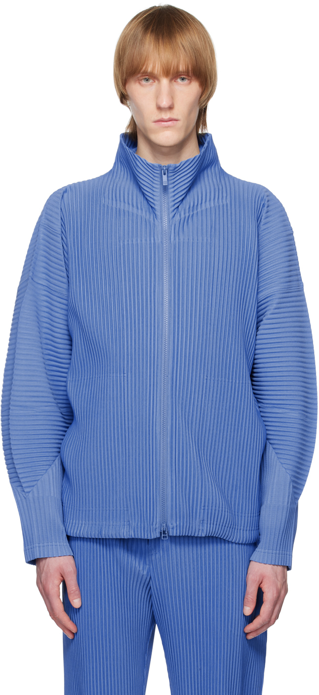 HOMME PLISSÉ ISSEY MIYAKE Blue Monthly Color April Basics Cardigan