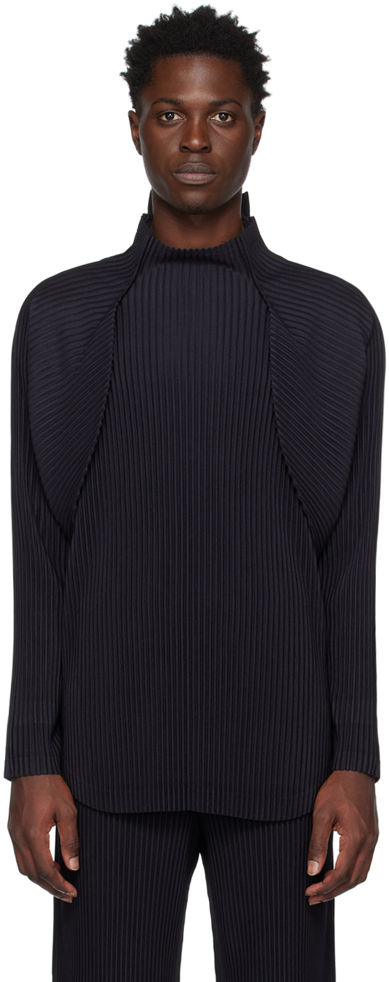 Issey Miyake Vase Technical-pleated Layered Top In Black | ModeSens