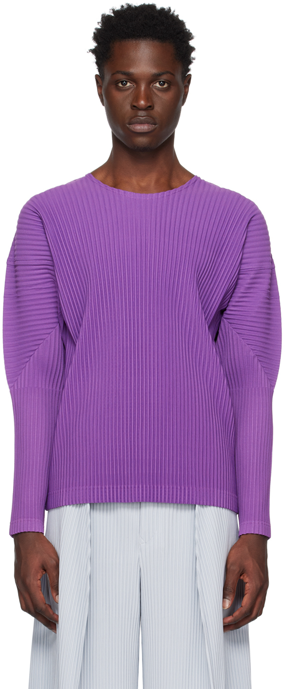 Issey Miyake Purple Monthly Color January Long Sleeve T-shirt